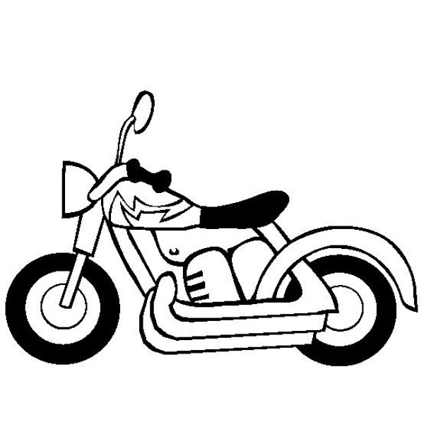 Simple strokes of motorcycle, steps to draw motorcycle