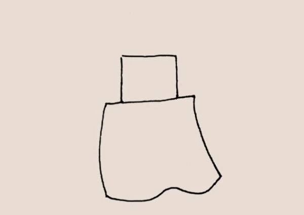 Simple drawing of apron