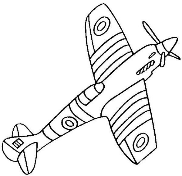 Simple fighter plane drawing pictures