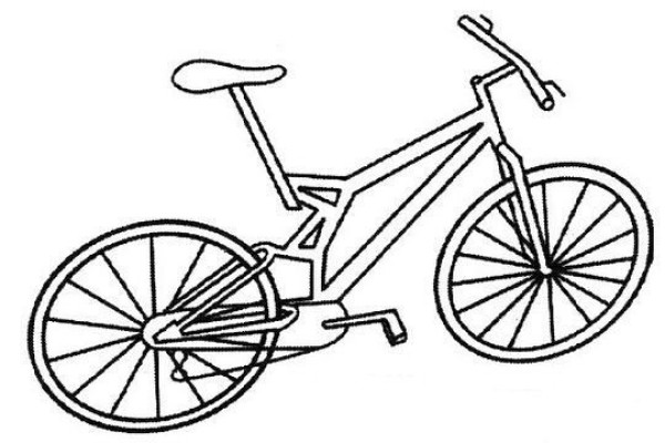 Vehicle simple drawings Bicycle simple drawing pictures