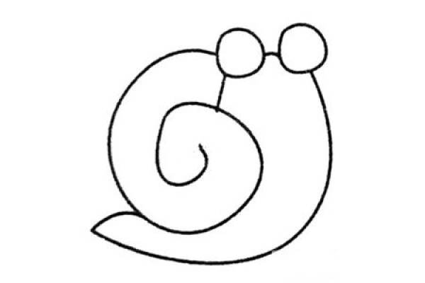 Complete picture collection of snail simple strokes and drawing steps