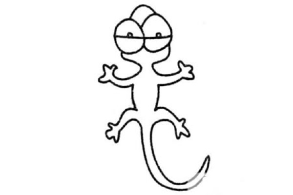 Lizard simple drawing pictures and drawing steps