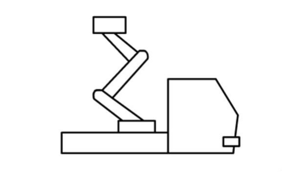 Childrens engineering vehicle simple drawing lift vehicle