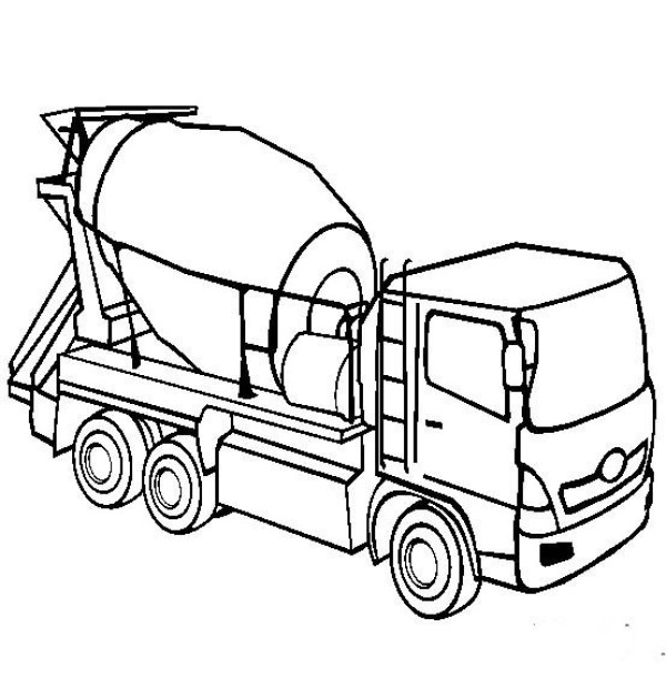 Engineering truck pictures cement mixer simple drawing