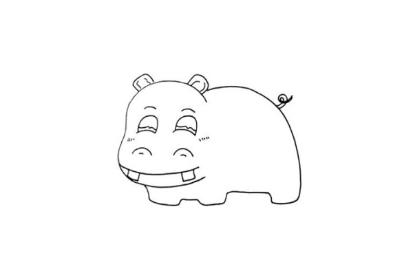 How to draw a hippopotamus