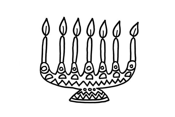 Kwanzaa candle simple drawing