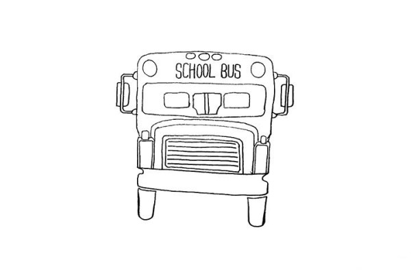 How to draw a school bus