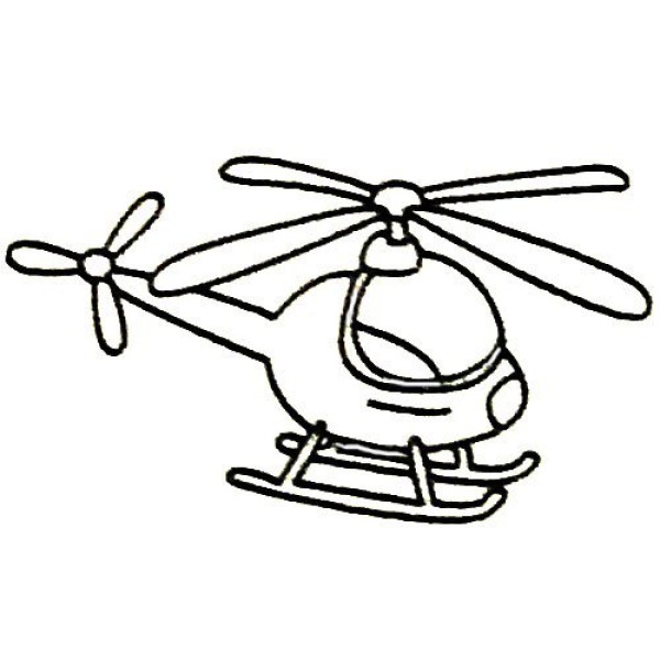 Complete collection of helicopter simple strokes and drawing steps