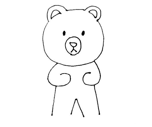 Children easily learn to draw cartoon bears