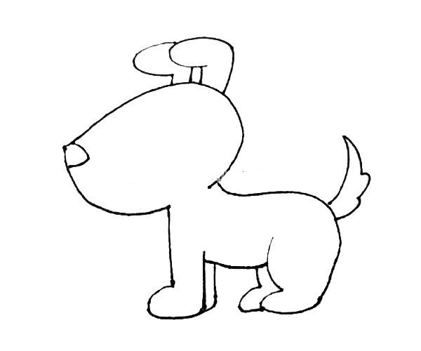 Learn to draw a little yellow dog