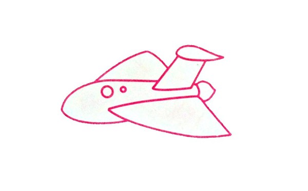 Childrens simple drawing method of airplane