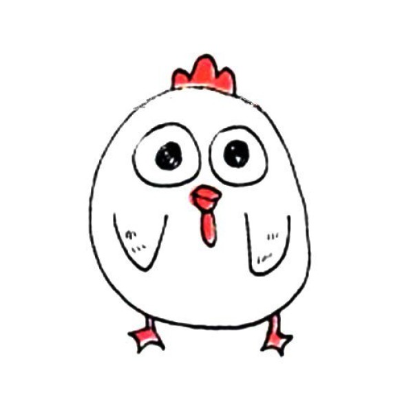 Children learn to draw simple drawings of chubby chickens