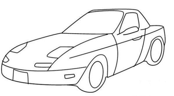 Different styles of cartoon cars