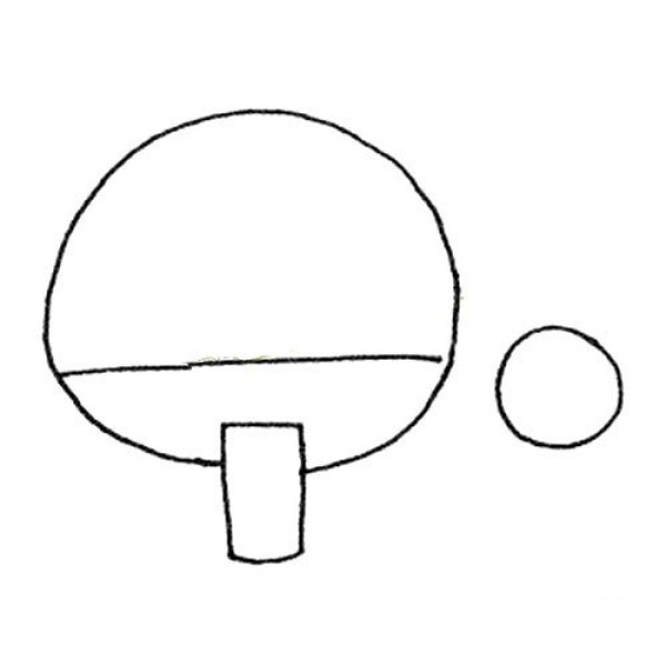 Table tennis racket simple drawing picture