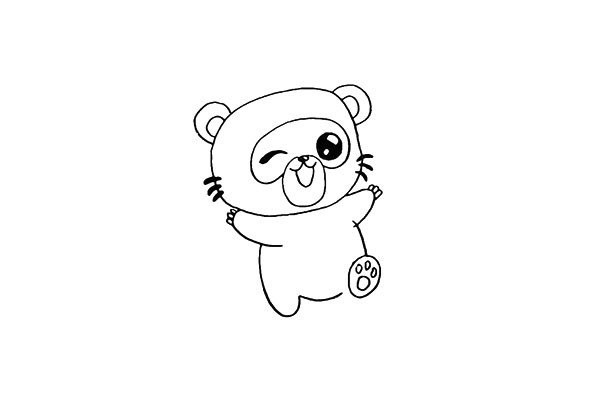 How to draw a little bear