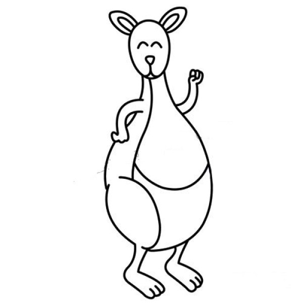 Strong kangaroo simple drawing tutorial