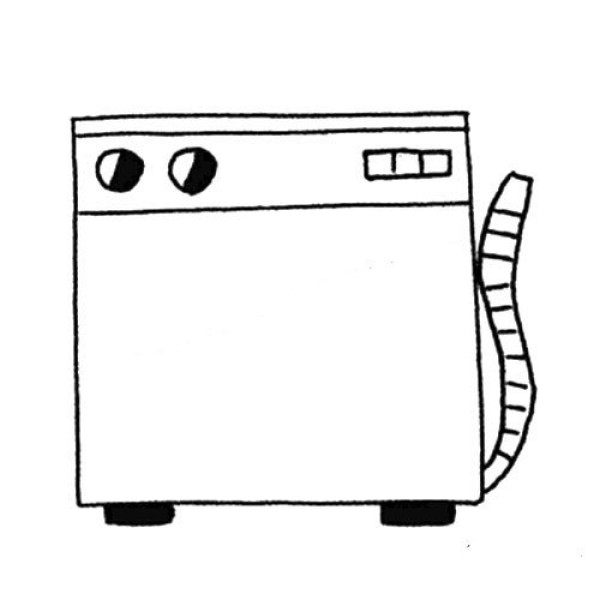 Simple drawing of washing machine