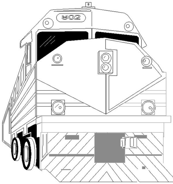 Freight train simple drawing picture