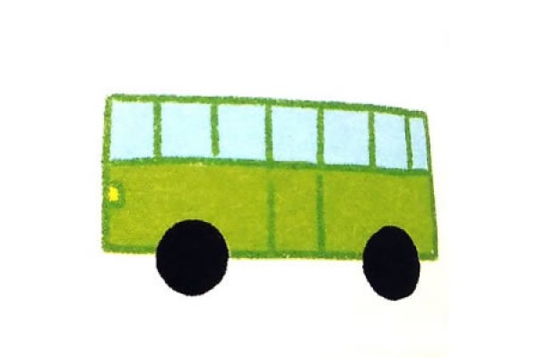 Use simple geometric figures to draw a bus