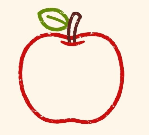 Magic simple drawing apple