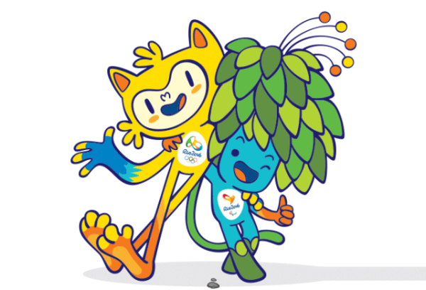 2016 Rio Olympics mascot cartoon simple drawing