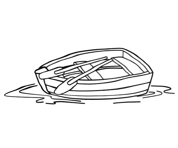 Simple drawing pictures of boats in the water