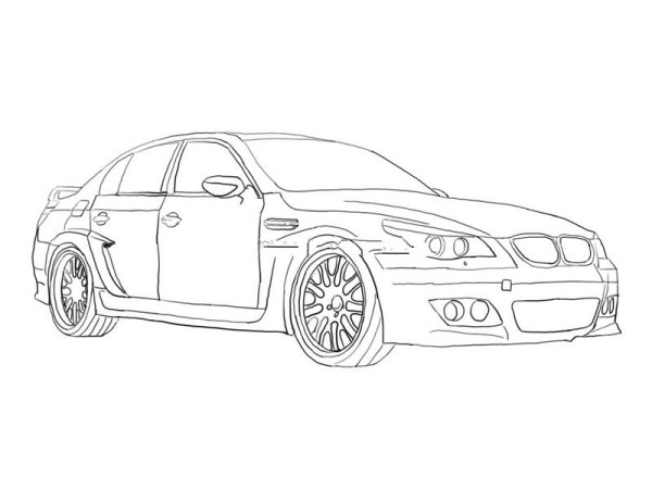 Simple drawing of family car