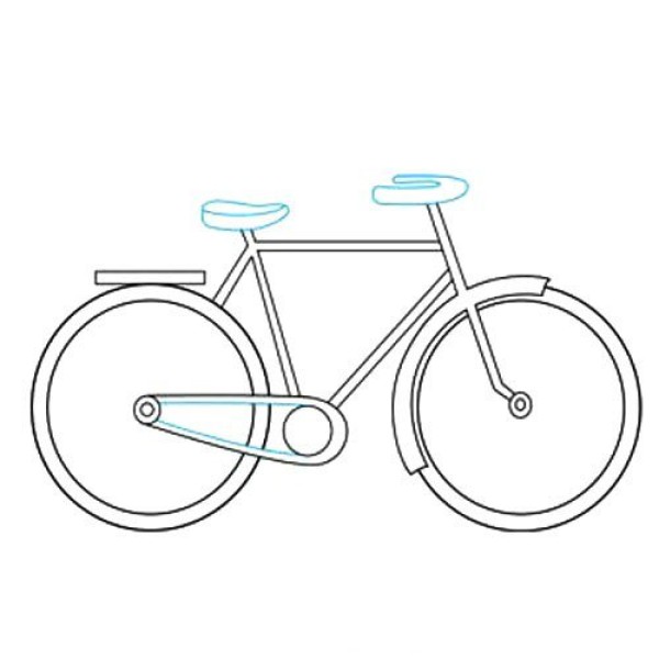 Super simple drawing tutorial how to draw a bicycle