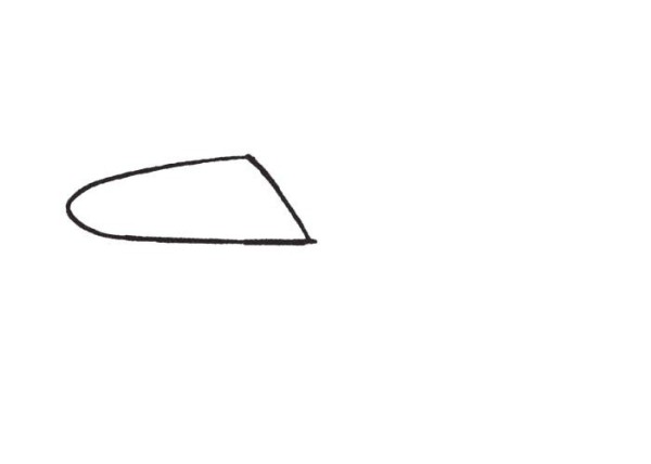 Steps to draw simple strokes of a single speedboat