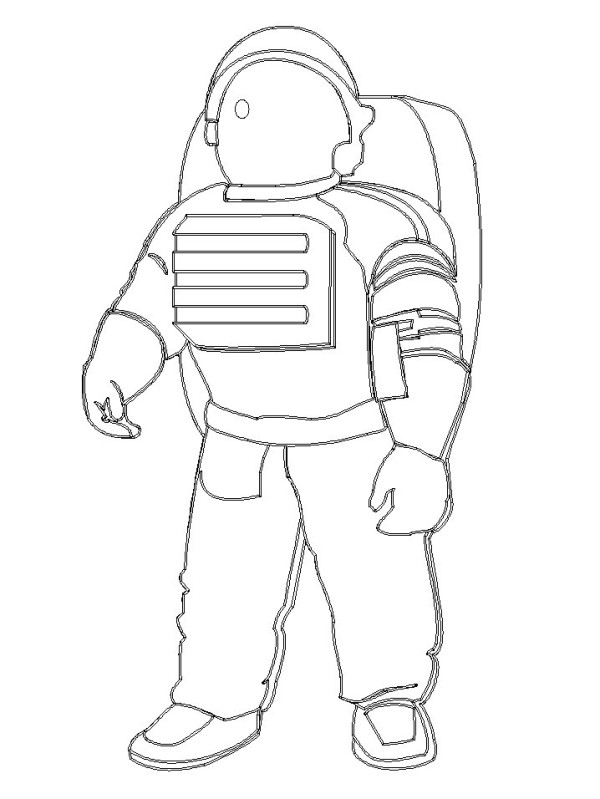 Astronaut simple drawing picture