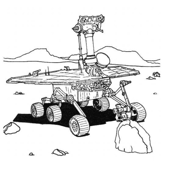 Simple strokes of lunar rover