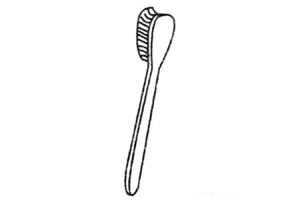 Complete collection of simple strokes of toothbrush and drawing steps