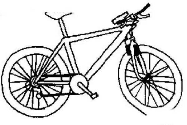 Simple strokes of handsome bicycle