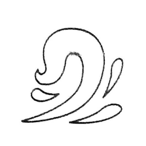 A complete collection of simple strokes of waves and the steps of how to draw them