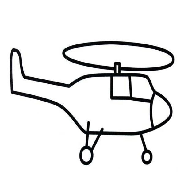 A good simple drawing of a helicopter