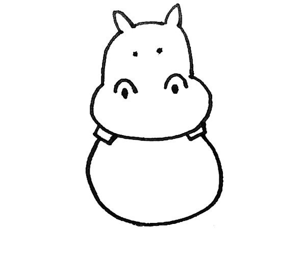 Teach you how to draw a cute hippopotamus