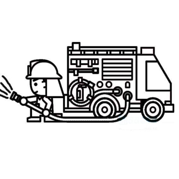 Simple drawing of fire truck