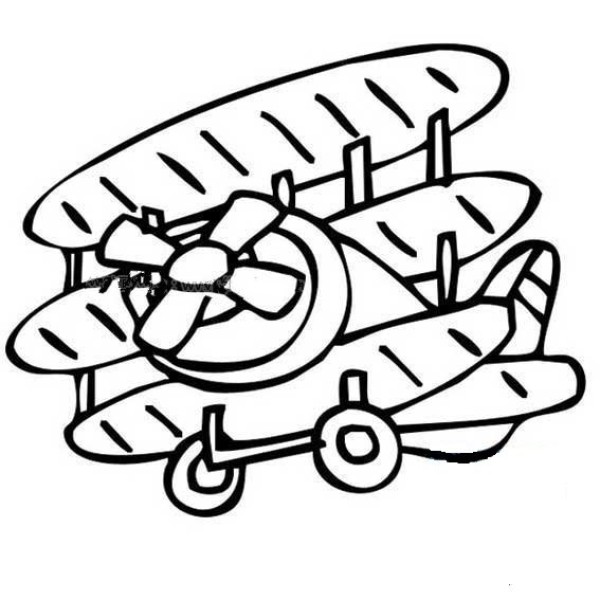 Beautiful simple drawing of airplane for children