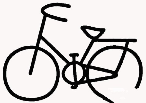 Simple steps to draw a bicycle