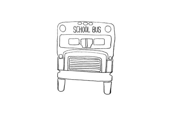 How to draw a school bus