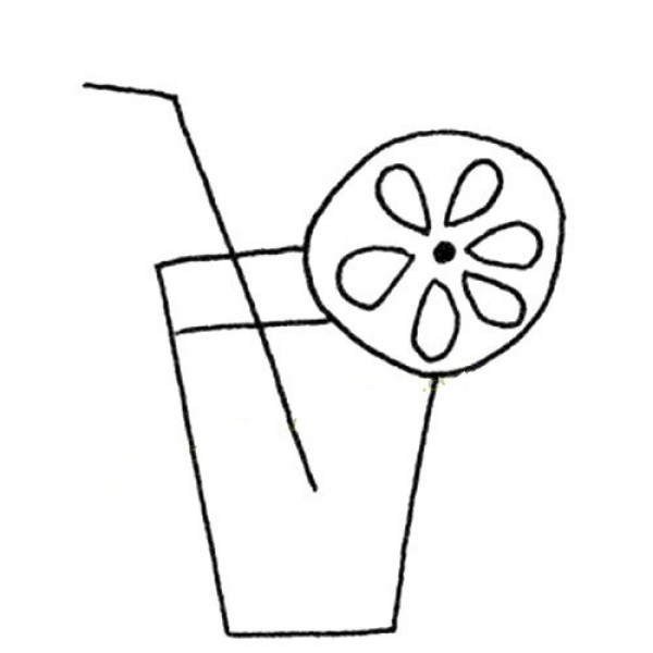 Lemon juice simple drawing picture