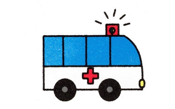 How to draw an ambulance with simple strokes