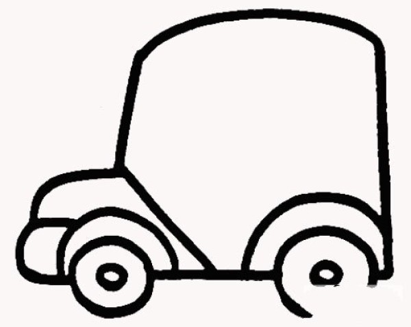 How to draw an off-road vehicle with simple strokes