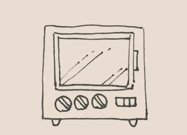 Simple drawing of microwave oven