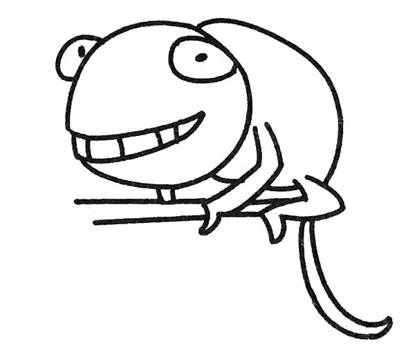 Six cute simple drawing pictures of lizards