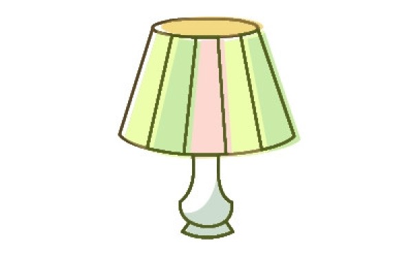 How to draw a simple table lamp