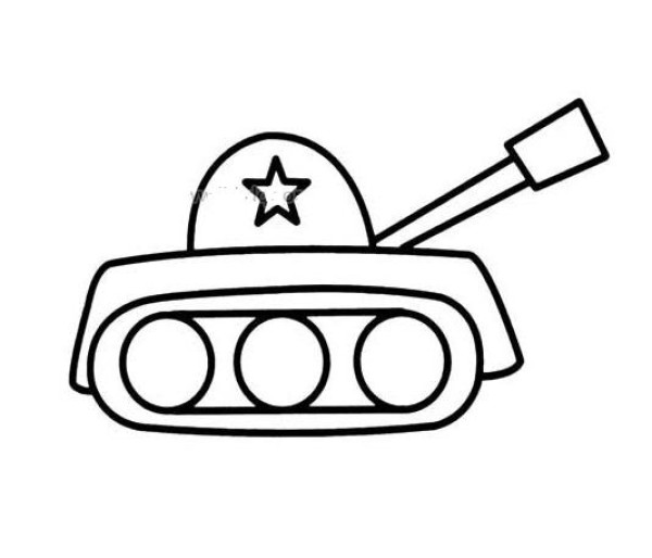 Simple tank drawing for children