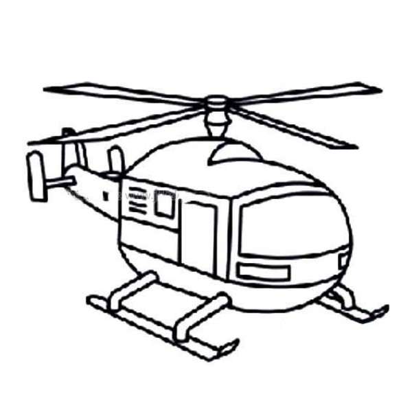 Simple drawing pictures about helicopters