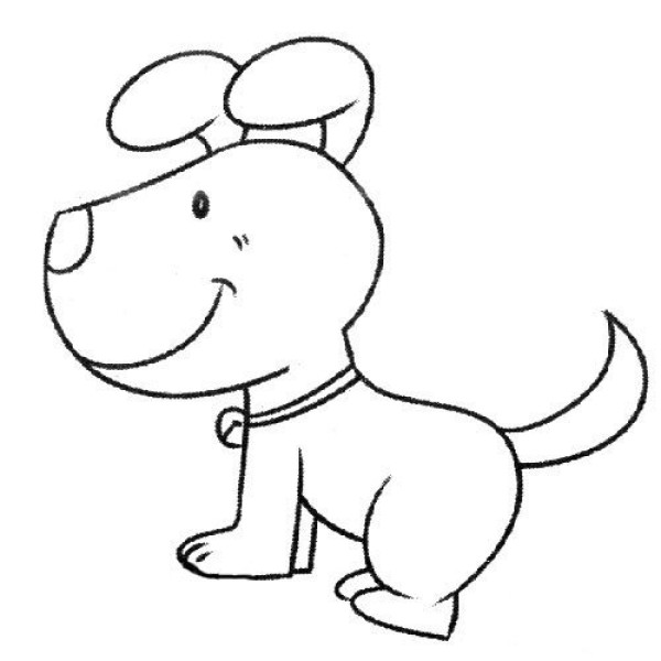 Teach your baby how to draw a puppy with simple strokes