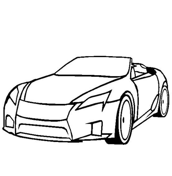 Lexus LFA supercar simple drawing